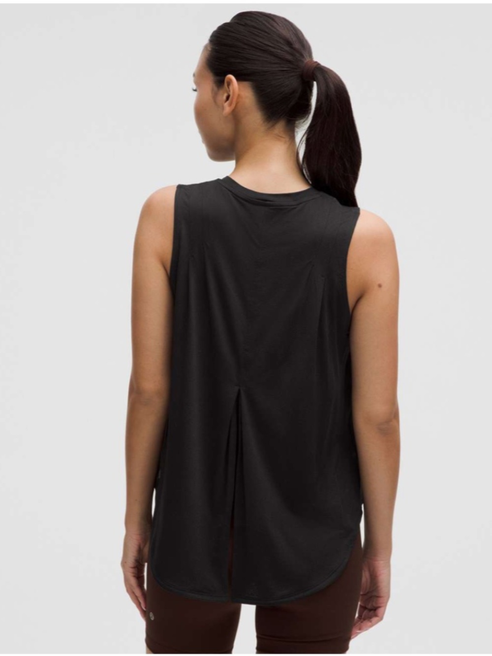 Lululemon Lightweight Split-Back Training Tank Top Black LARGE